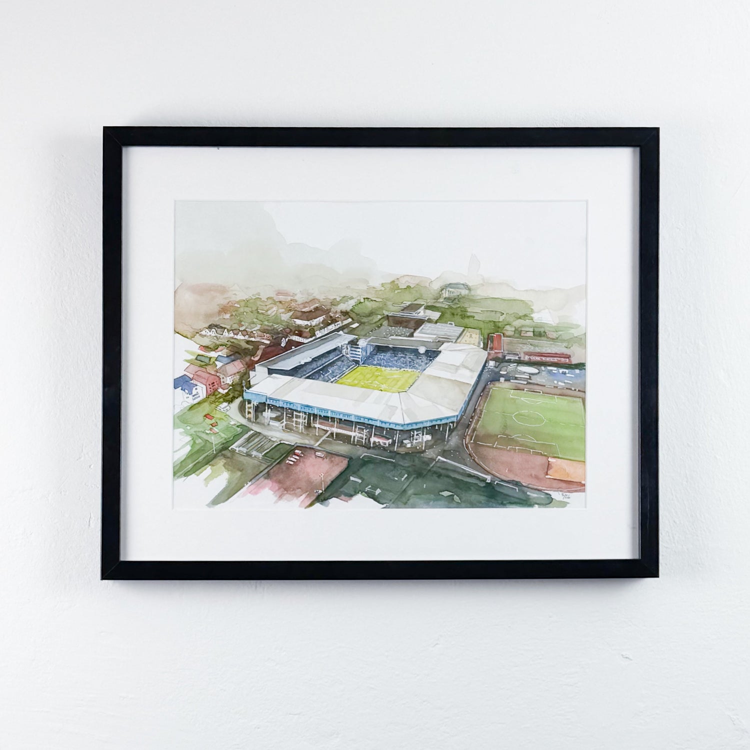 Watercolour of Stadion Alm Bielefeld by Markus Freise