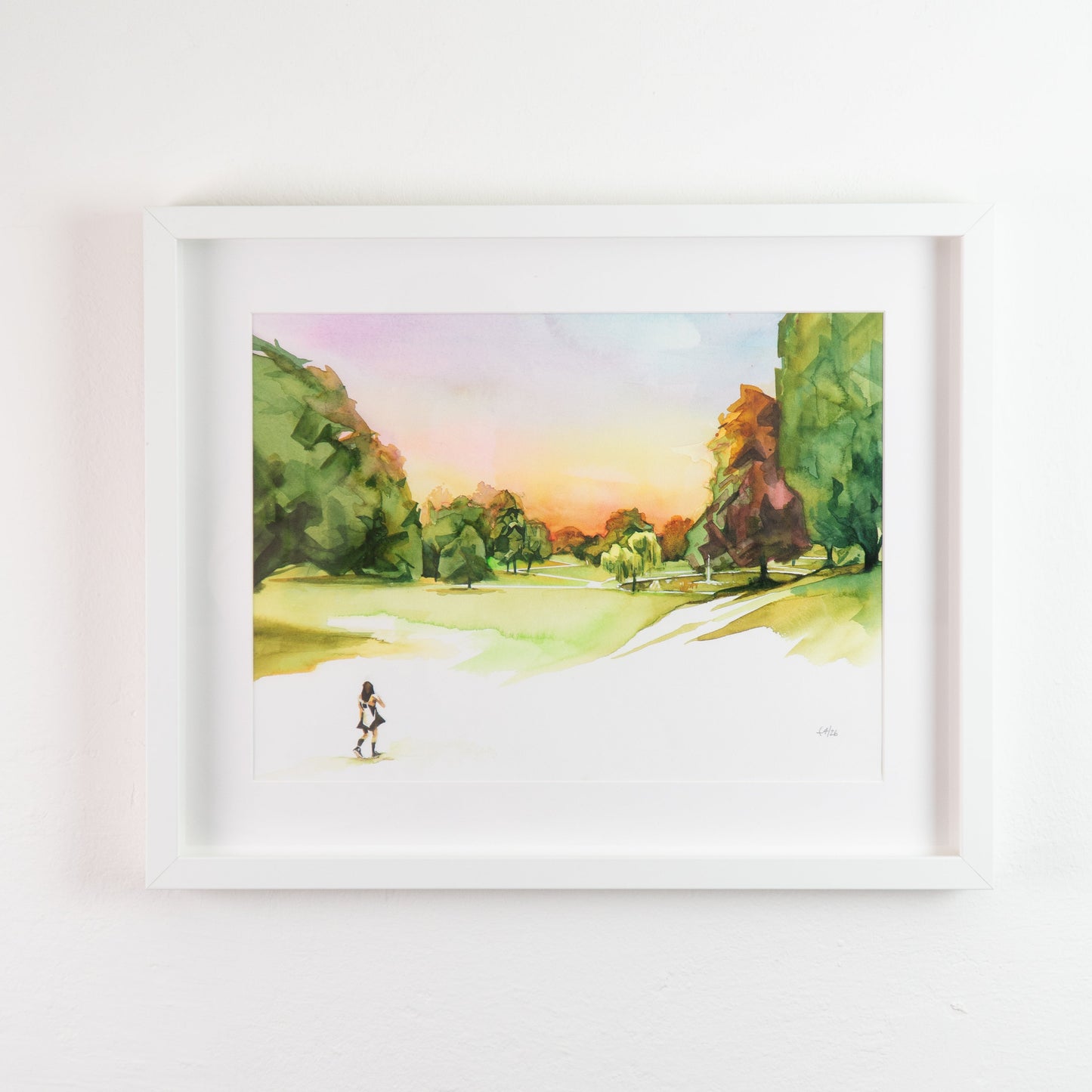 Bürgerpark Bielefeld watercolour painting