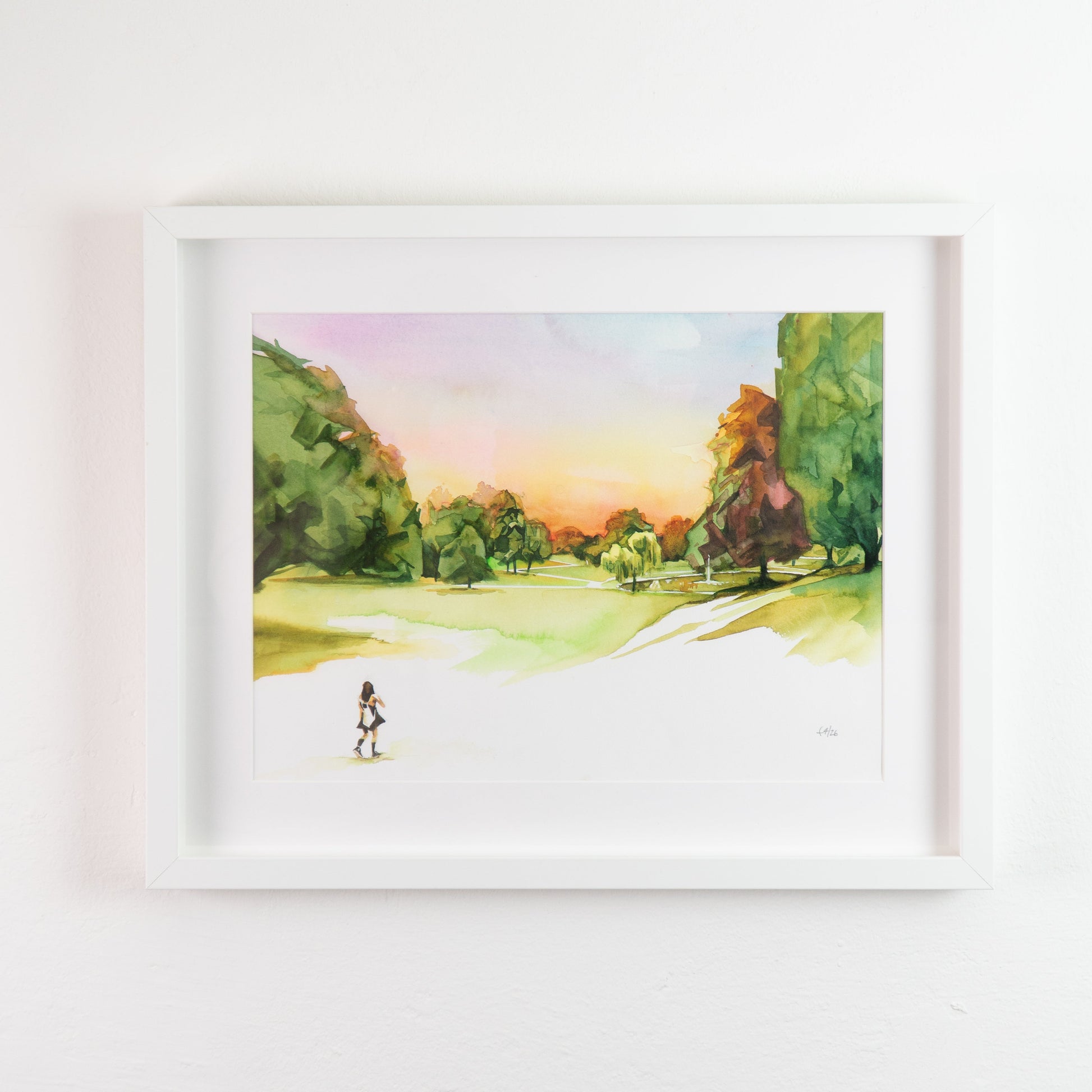 Bürgerpark Bielefeld watercolour painting