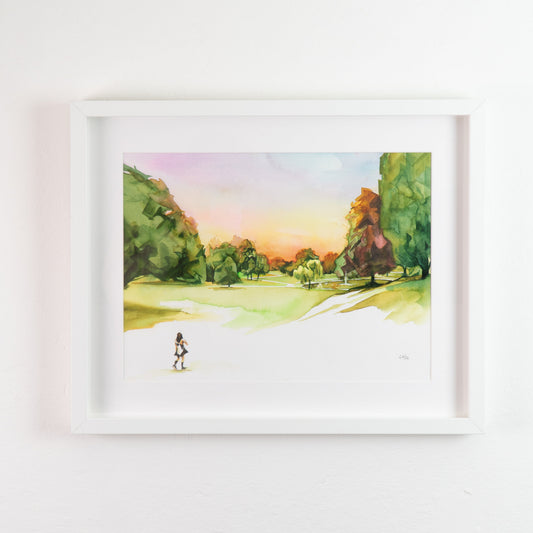 Bürgerpark Bielefeld watercolour painting