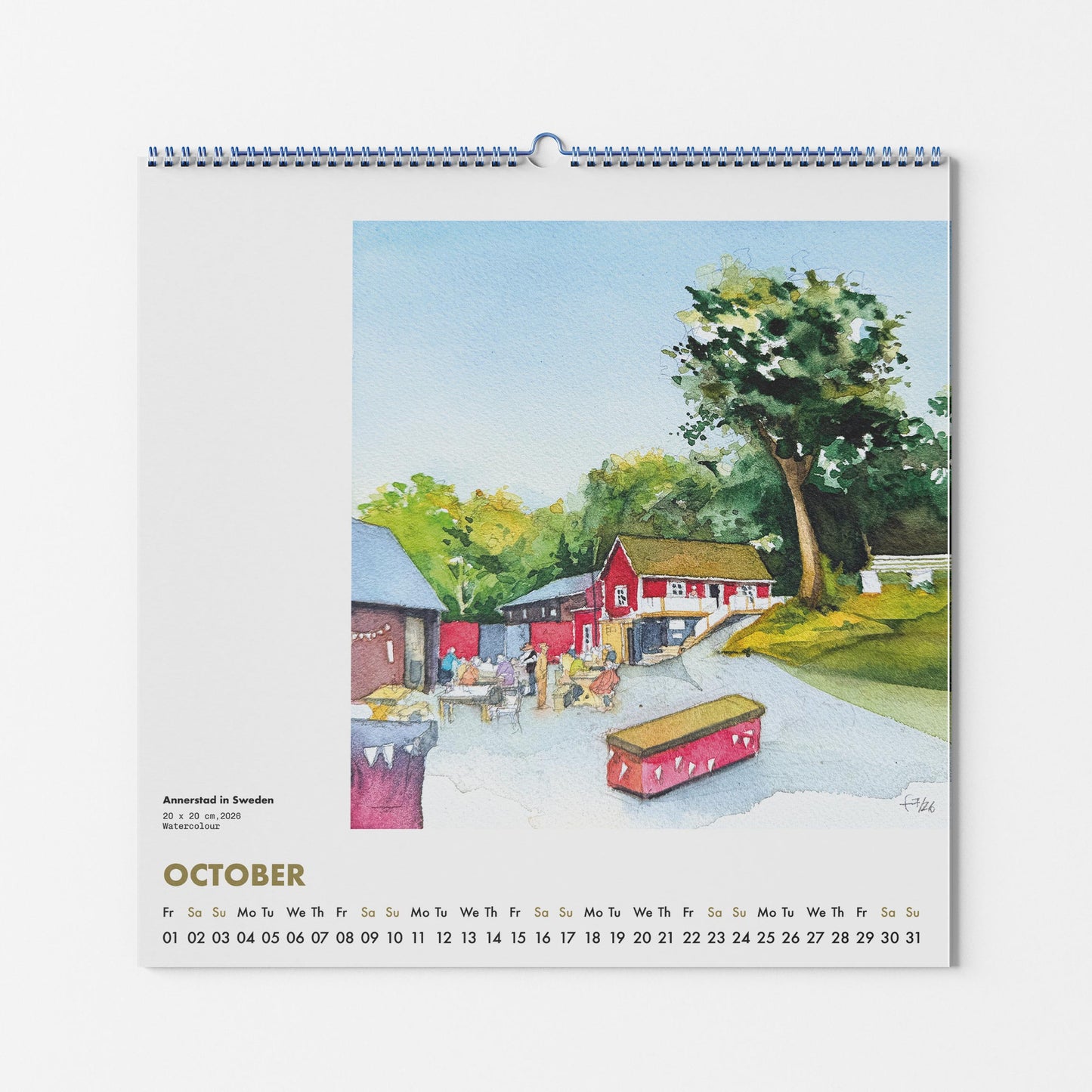 Watercolour Calender 2027