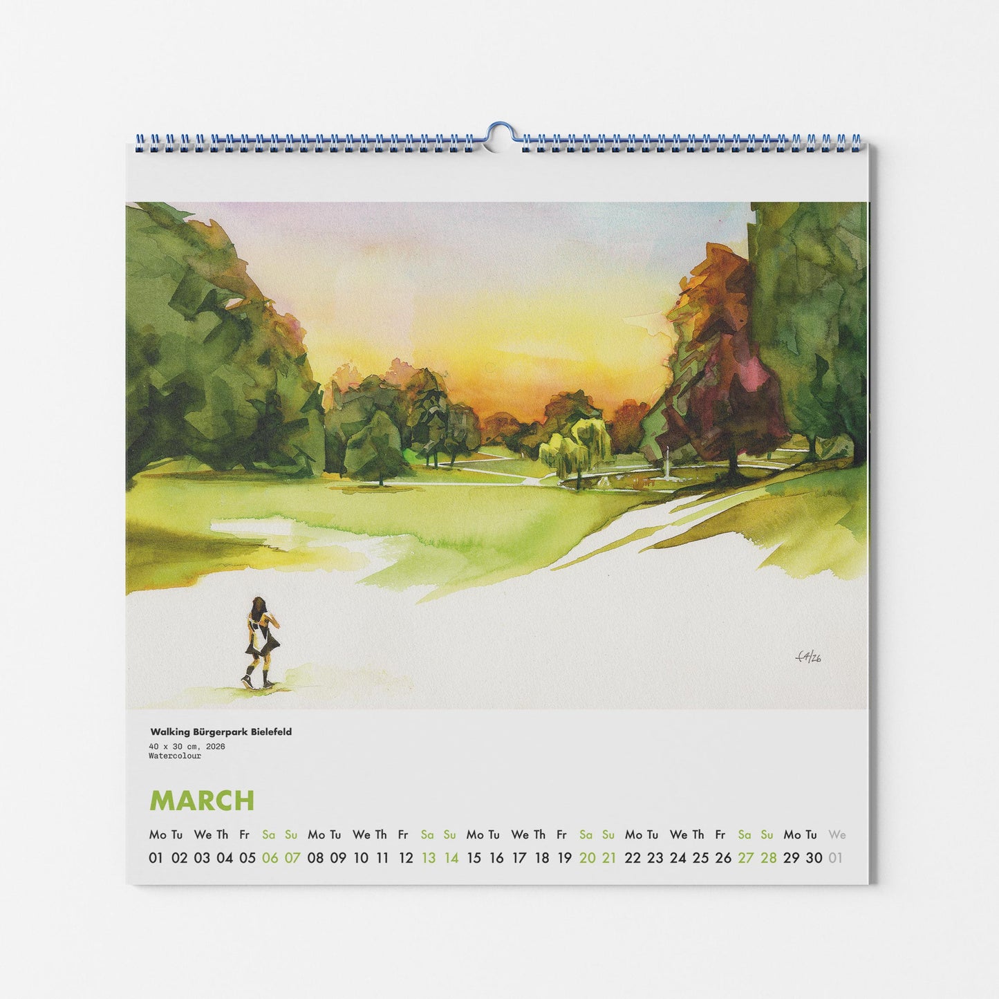 Watercolour Calender 2027