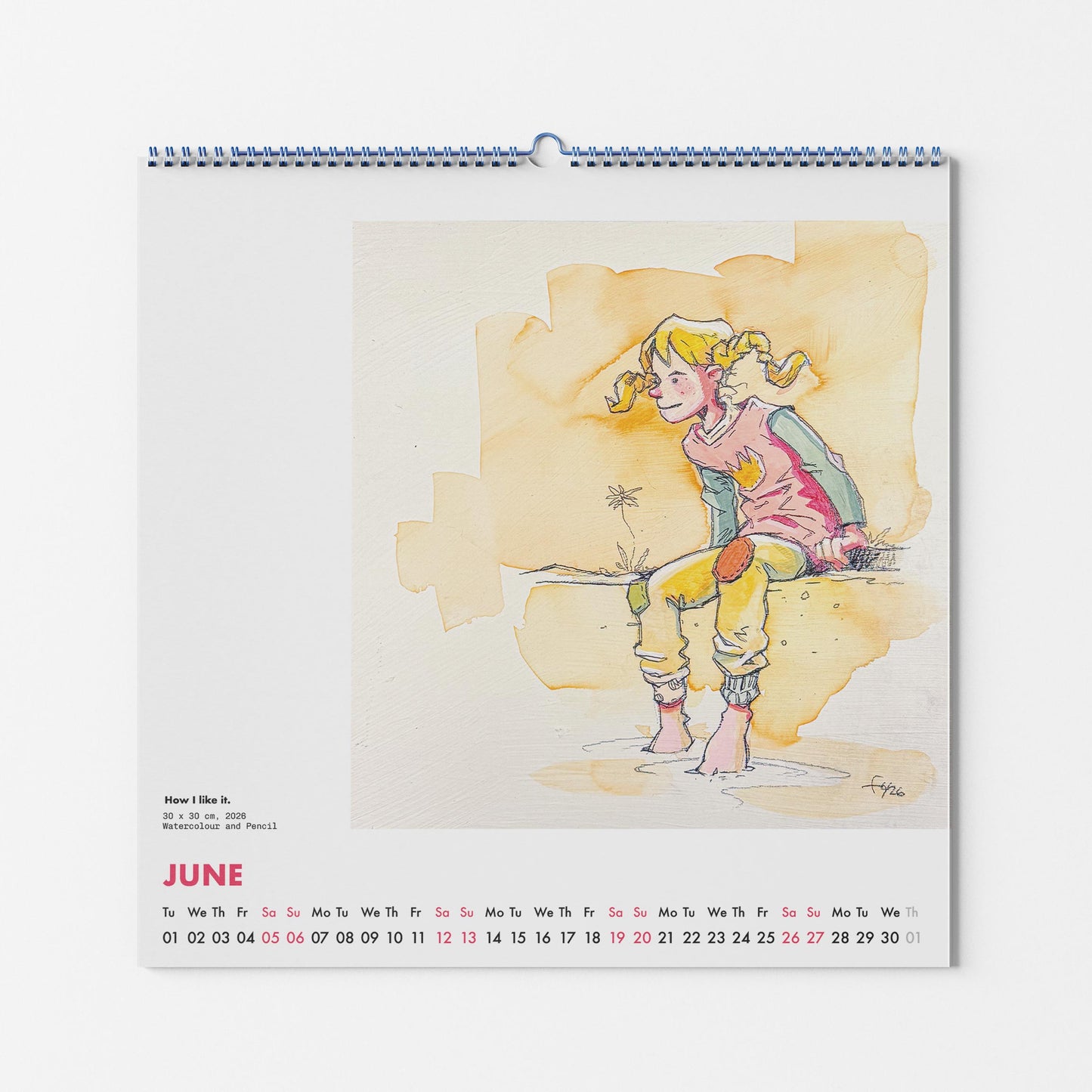 Watercolour Calender 2027