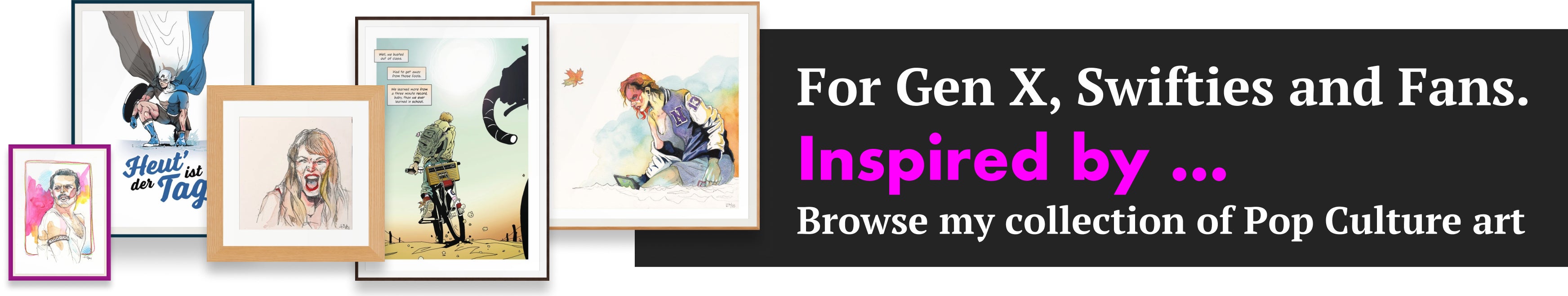 For Gen X, Swifties and fans: Inspired by … — browse my collection of pop culture art