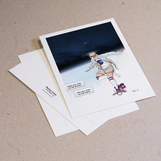 Keep your feet on the ground and your eyes on the stars. – Postcards