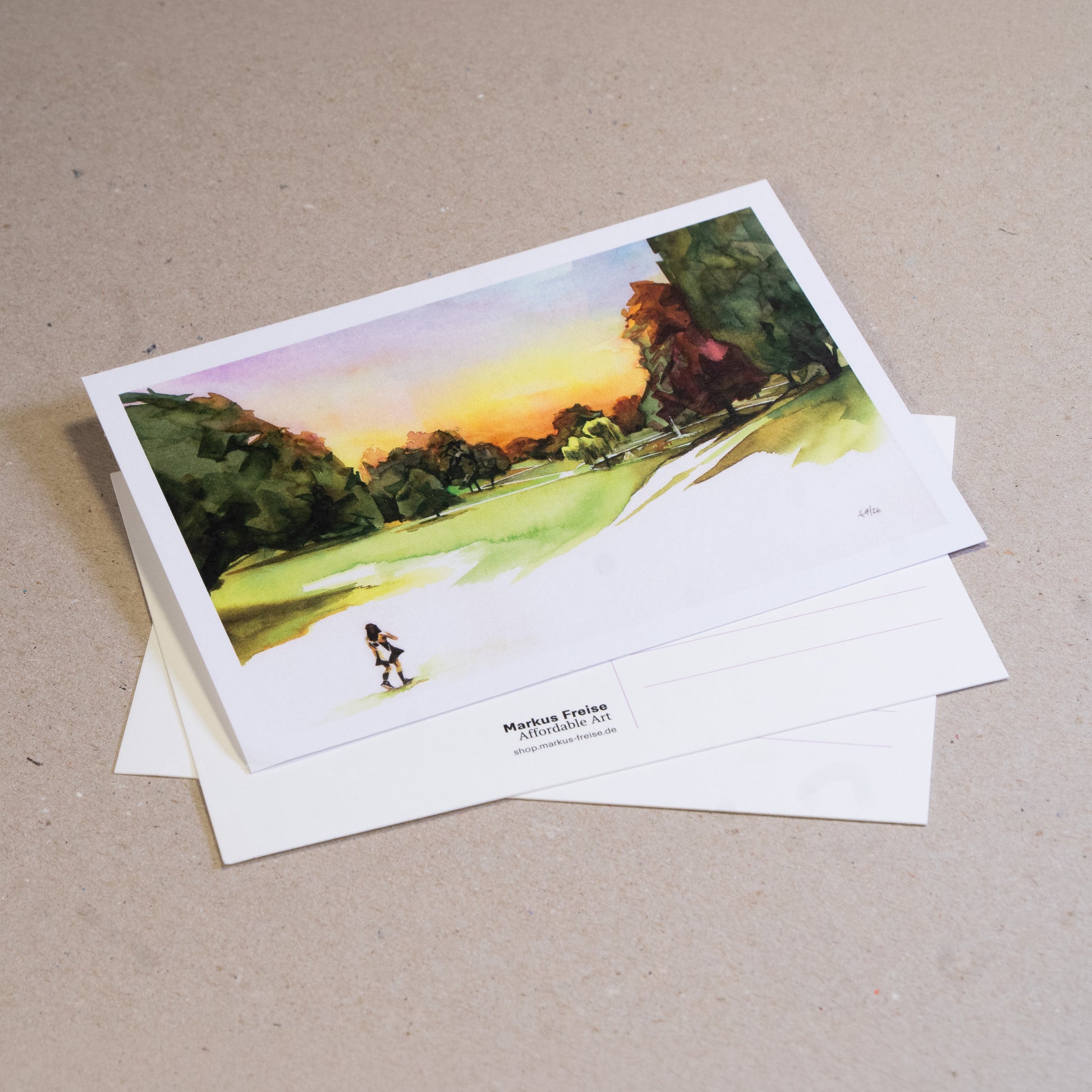 Set of 5 postcards, Bürgerpark Bielefeld