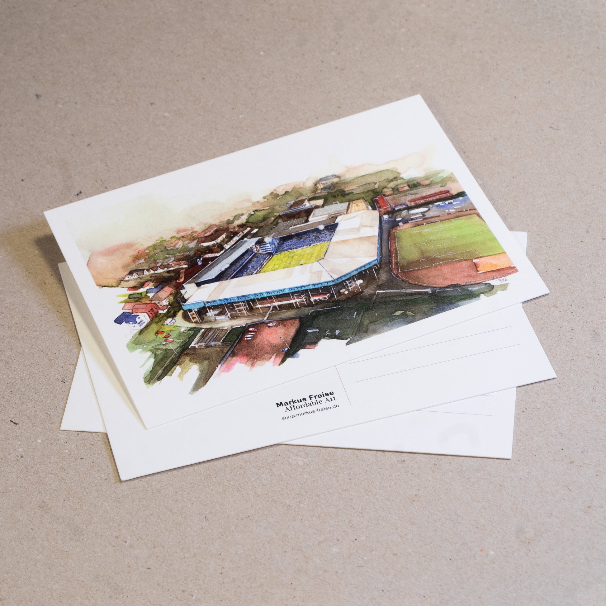 Set of 5 postcards, Stadion Alm Bielefeld