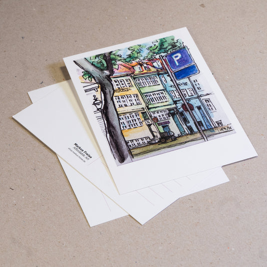 Set of 5 postcards, Copenhagen Streets