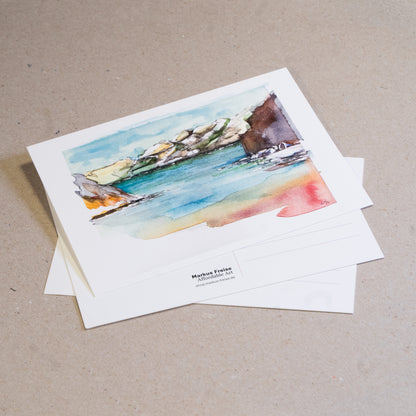 Set of 5 postcards of the Bay on Tjörn watercolour