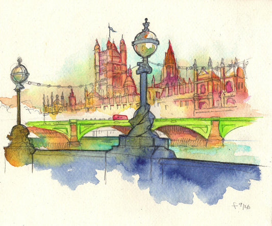 Westminster Bridge and Parliament London